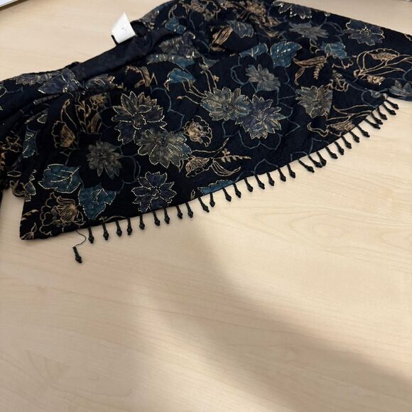 Late 90s elegant black floral MSK blouse - Picture 7 of 8